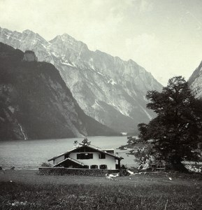 Austria Bayern Saletape am Konigsee Old Wurthle & Sohn Stereo Photo 1900's