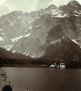 Austria Bayern St Bartholoma am Konigsee Old Wurthle & Sohn Stereo Photo 1900's