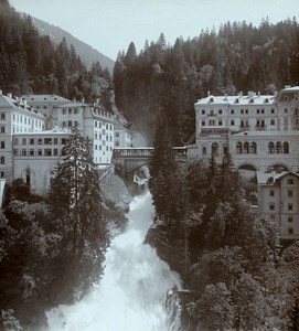 Austria Gastein Hotel Gasteiner Hof Old Wurthle & Sohn Stereo Photo 1900's