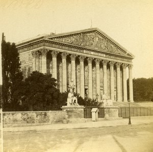 France Paris Legislature Old Stereo Photo 1875