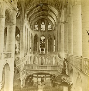 France Paris Church Saint Etienne du Mont Old Stereo Photo 1875