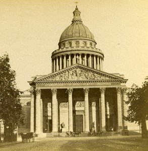 France Paris Pantheon Old Stereo Photo 1875