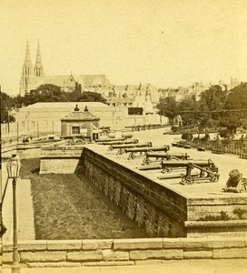 France Paris Esplanade of Invalides Old Debitte Stereo Photo 1875