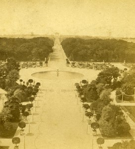 France Paris Avenue Champs Elysees Old Debitte Stereo Photo 1875