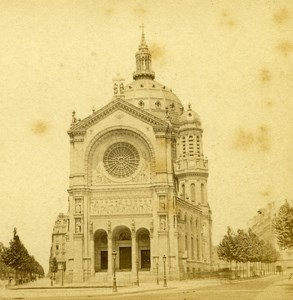 France Paris Church Saint Augustin Old Debitte Stereo Photo 1875
