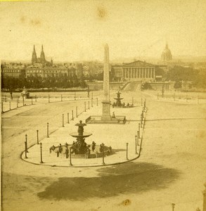 France Paris Place Concorde Old Debitte Stereo Photo 1875