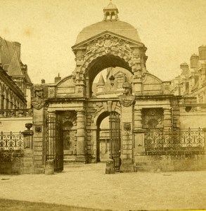 France Paris Fontainebleau Castle Old Debitte Stereo Photo 1875