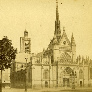 France Paris Church Saint Laurent Old Debitte Stereo Photo 1875