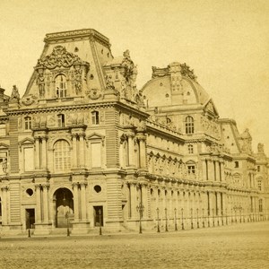 France Paris Palace of Louvre Old Debitte Stereo Photo 1875