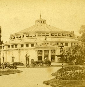 France Paris Circus of Champs Elysees Old Debitte Stereo Photo 1875