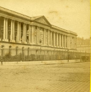 France Paris Louvre Columns Old Debitte Stereo Photo 1875