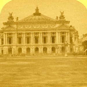 France Paris Opera Old Stereo Photo 1875