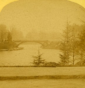 France Paris Bois de Boulogne Old Stereo Photo 1875
