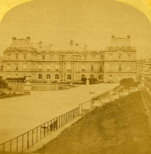 France Paris Gardens of Luxembourg Old Stereo Photo 1875
