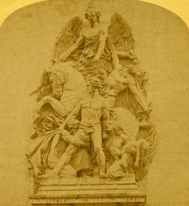 France Paris Arch of Triumph Old Stereo Photo 1875