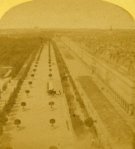 France Paris street Rivoli Old Stereo Photo 1875
