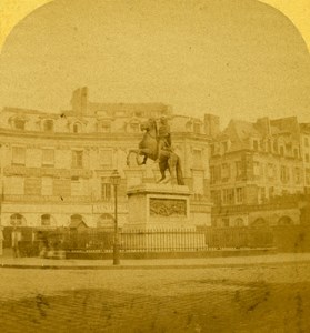 France Paris Place Victory Old Stereo Photo 1875