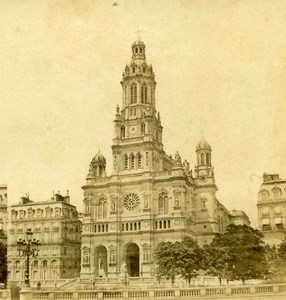 France Paris Church of Trinity Old NC Stereo Photo 1875
