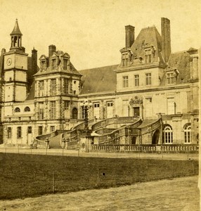 France Fontainebleau Castle Old NC Stereo Photo 1875