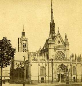 France Paris Church Saint Laurent Old NC Stereo Photo 1875