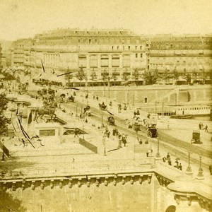 France Paris Pont Neuf Bridge Old NC Stereo Photo 1875