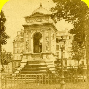 France Paris Fountain of Innocents Old Marinier Stereo Photo 1875