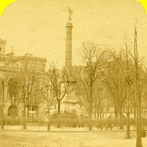 France Paris Place of Chatelet Old Marinier Stereo Photo 1875