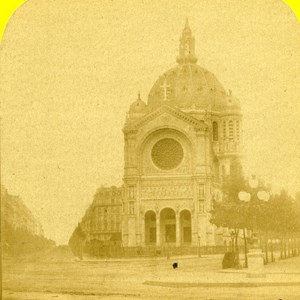 France Paris Church Saint Augustin Old Marinier Stereo Photo 1875