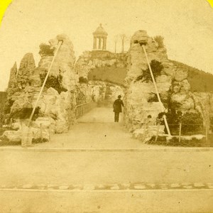 France Paris Buttes Chaumont Old Marinier Stereo Photo 1875