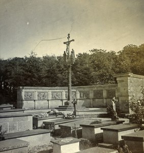France Saint Pol de Leon Calvary & Cemetery Old Stereo Stereoview Photo 1900