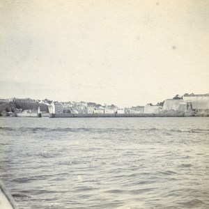 France Belle Isle Roadstead Palace Old Stereo Stereoview Photo 1900
