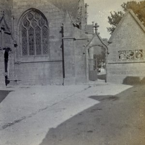 France Penmarch Church Old Stereo Stereoview Photo 1900