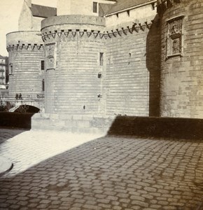 France Nantes Castle entry Old Stereo Stereoview Photo 1900
