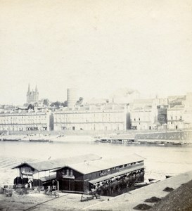 France Angers Panorama Old Stereo Stereoview Photo 1900