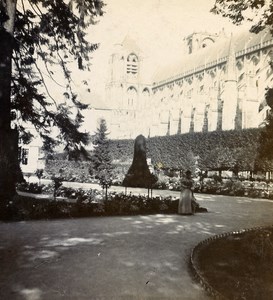 France Bourges Cathedral Old Stereo Stereoview Photo 1900