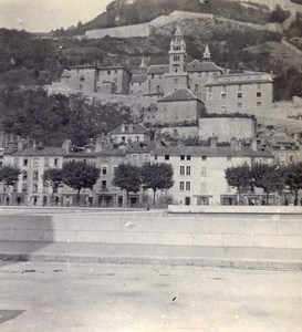 France Grenoble Church Ste Marie Fort Rabot Old Stereo Stereoview Photo 1900