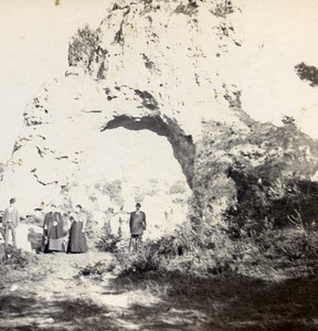 France Montpellier le Vieux Porte de Mycene Old Stereo Stereoview Photo 1900