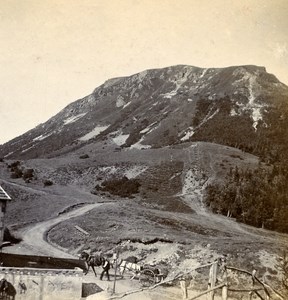 France Auvergne Puy de Dome panorama Old Stereo Stereoview Photo 1900