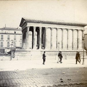 France Nimes Maison Carree Old Stereo Stereoview Photo 1900