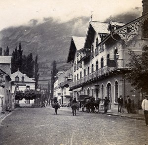 France Pyrenees Luz the Place Old Stereo Stereoview Photo 1900