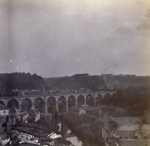 Grand Duchy of Luxembourg the Grund Old Stereo Stereoview Photo 1900