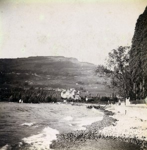 Switzerland Vaud Lake Leman at Vevey Old Stereo Stereoview Photo 1900