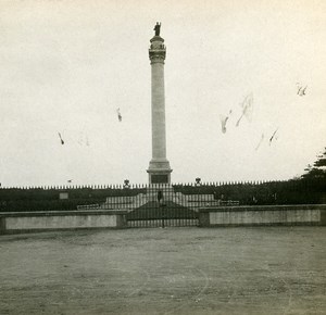 France Boulogne sur Mer Column of Great Army Old Stereo Stereoview Photo 1900