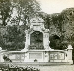 France Boulogne sur Mer War Memorial Old Stereo Stereoview Photo 1900