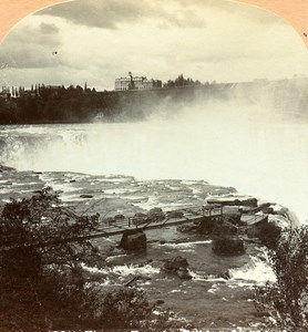 USA Niagara falls Horseshoe Old Stereo Photo Stereoview Graves 1900