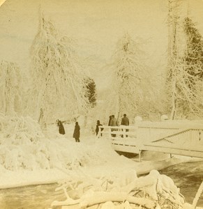 USA Niagara Luna Island Old Stereo Stereoview Photo 1900