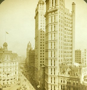 USA New York Buildings Old Stereo Photo Stereoview ASC RY Young 1900