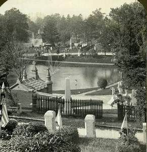 USA New York Greenwood Cemetery Old Stereo Photo Stereoview ASC 1900