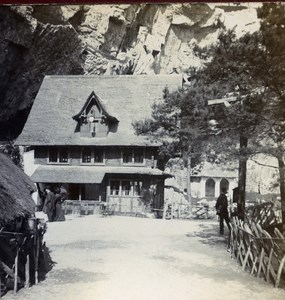 France Paris World Fair Swiss Village Old Stereo Stereoview Photo 1900