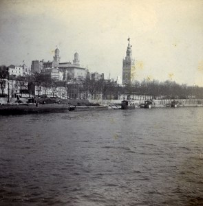 France Paris World Fair Trocadero Andalousia Spain Old Stereo Photo 1900